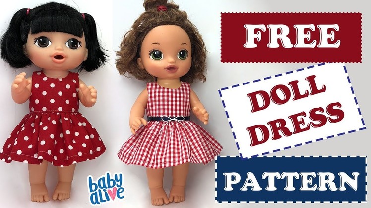 DIY ???? How to make a Baby Alive Doll Dress Free Pattern