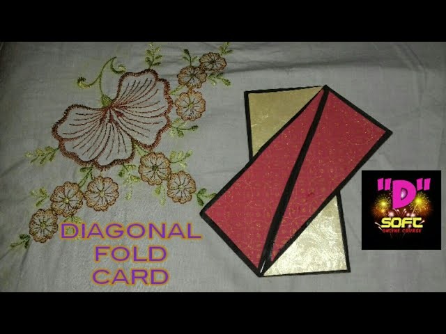 DIY How to make Diagonal Fold card | Diagonal Fold card tutorial |