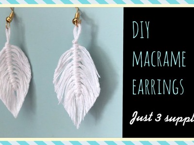 DIY Macrame Earrings EASY - YaraCrafts