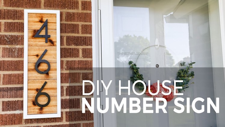 DIY Modern House Number Sign