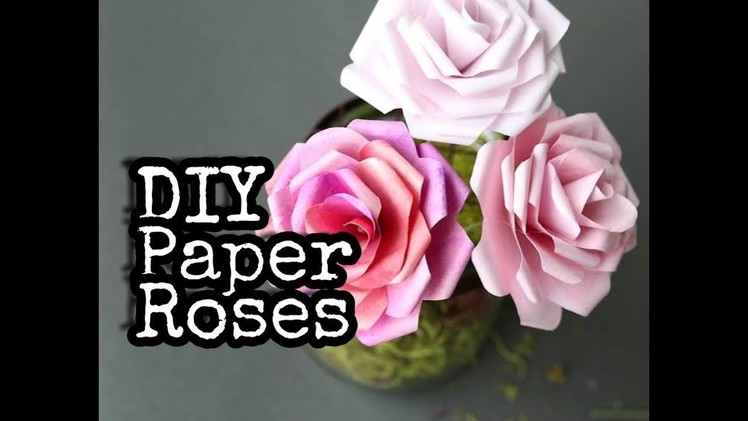 DIY PAPER ROSES ????•by Madiha Laiq• easiest way to make roses