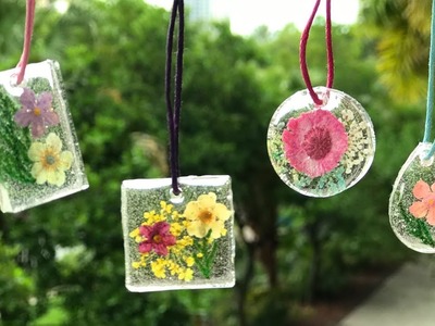 DIY Resin Pendants With Dried Flowers - Tutorial