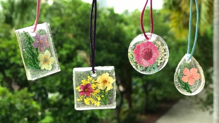 DIY Resin Pendants With Dried Flowers - Tutorial
