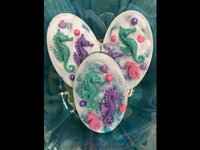 DIY Sea Horse Family Melt and Pour Soap Scented in Tropical Vacation