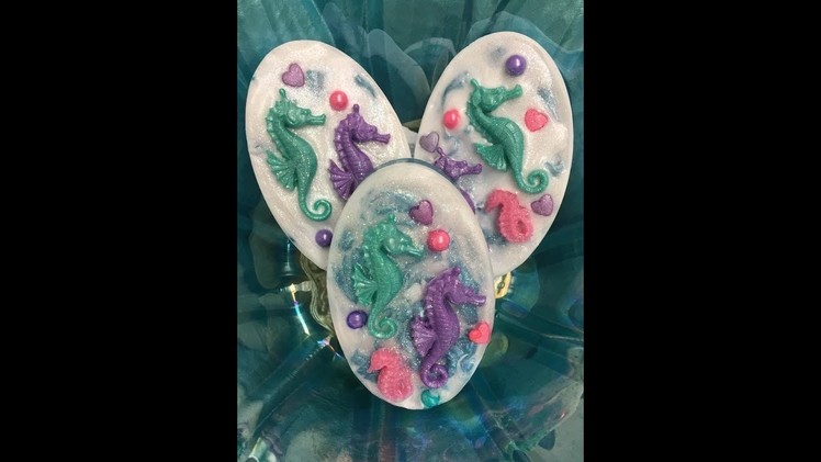 DIY Sea Horse Family Melt and Pour Soap Scented in Tropical Vacation
