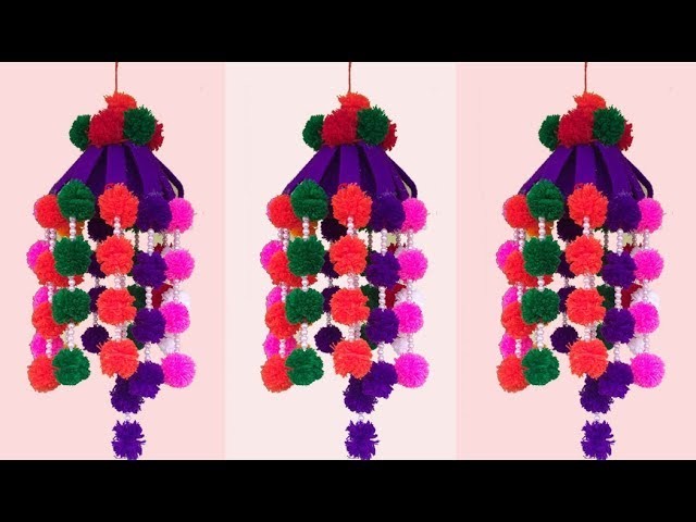 DIY Woolen Jhumar || Wall Hanging Craft ideas With Wool And plastic bottle  || Room decoration idea
