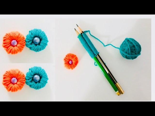 DIY woollen flower tutorial. amazing flowers from wool. wool craft