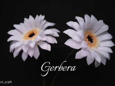 Felt Flowers DIY - How to Make Gerbera Daisy Felt Flower - Tutorial Felt #GERBERA2
