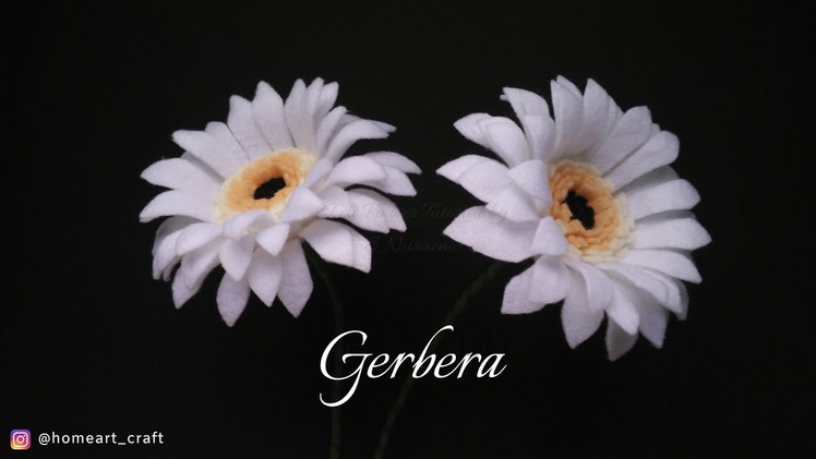 Felt Flowers DIY - How to Make Gerbera Daisy Felt Flower - Tutorial Felt #GERBERA2
