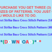 CRAFTS First Strike Bass Cross Stitch Pattern***LOOK***   ON SALE ONLY 2.95