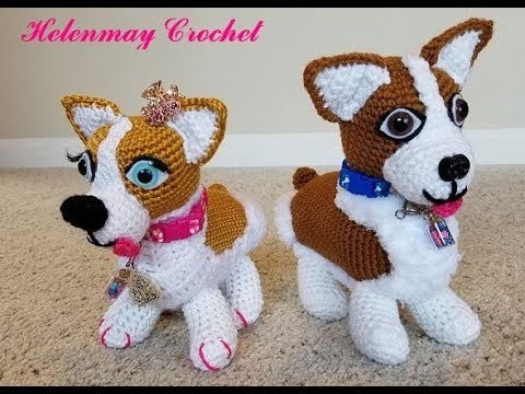 Helenmay Crochet Amigurumi Corgi Puppy Dog Part 1 DIY Video Tutorial