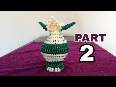 HOW TO MAKE FLOWER POT WITH PLASTIC WIRE | SIMPLE TUTORIAL | PART 2 | CRAFT INDIA