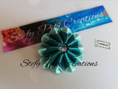 ????How to make. Kanzashi flower #31 ????. D.I.Y. HandMade. Tutorial fiore in raso ????