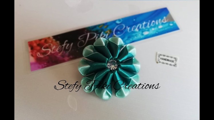 ????How to make. Kanzashi flower #31 ????. D.I.Y. HandMade. Tutorial fiore in raso ????