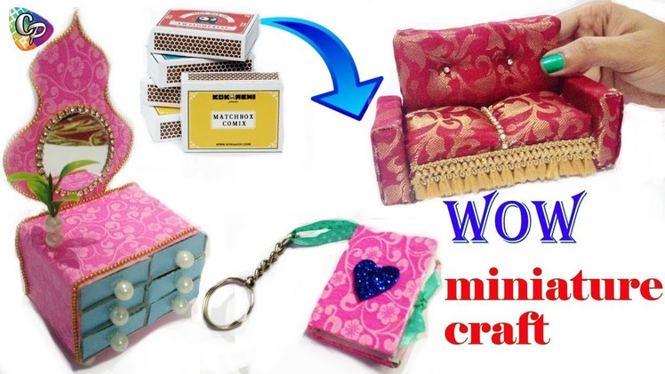 How to Make Miniature Crafts |Matchbox craft idea| Miniature Furniture For Dolls | DIY For Kids