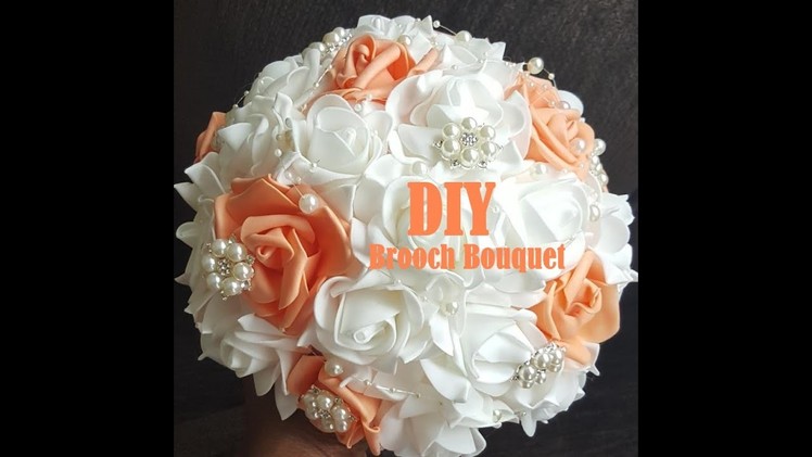How to make Real Touch Roses Brooch Bridal Bouquet l DIY Tutorial l Easy Wedding Project