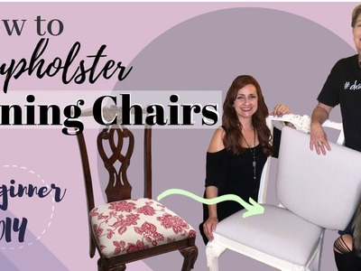 How to Reupholster Dining Chairs | Beginner DIY