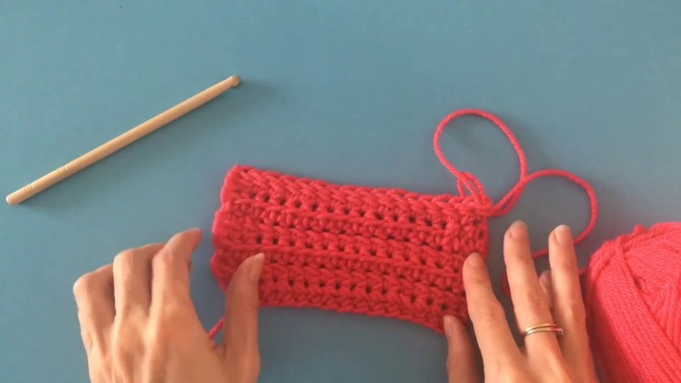 Linked Half Double Crochet Stitch Tutorial (UK linked half treble) Left Handed