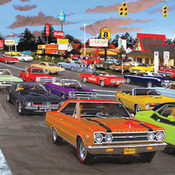 CRAFTS Muscle Car City Cross Stitch Pattern***LOOK***Buyers Can Download Your Pattern As Soon As They Complete The Purchase
