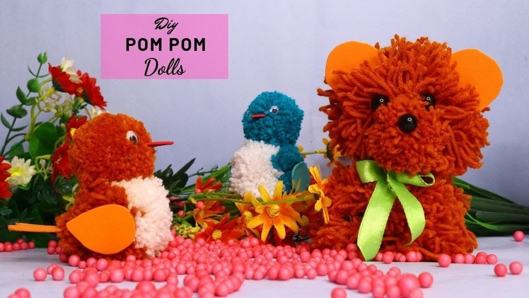 2 DIY Creative Toy Craft Idea With Woolen POM POM at Home by Aloha crafts (SUPER EASY)