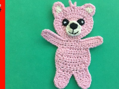 Child Teddy Bear Crochet Tutorial - Crochet Applique Tutorial
