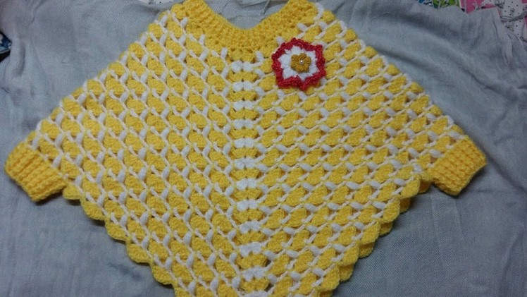 Crochet poncho for 1 to 2 yrs.