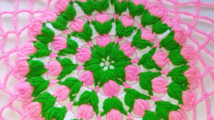 Crochet rumal, woolen thalposh,thalposh pattern in hindi, #125,by||Santosh All Art ||