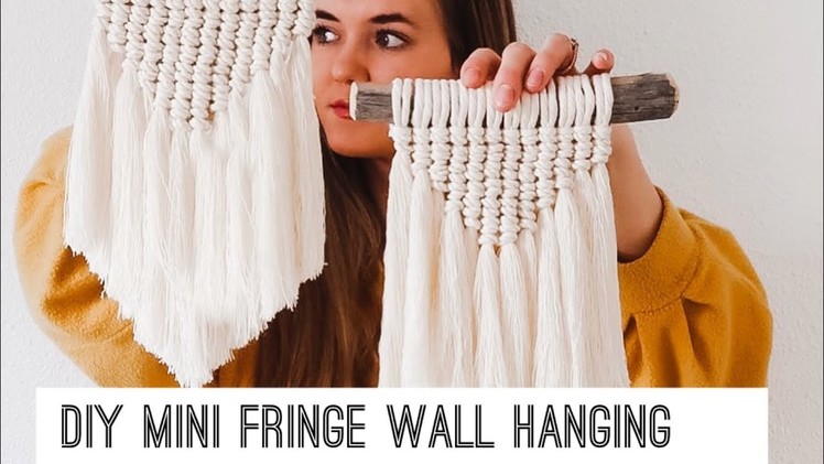 DIY Mini Wall Hanging With Fringe - How To Macrame
