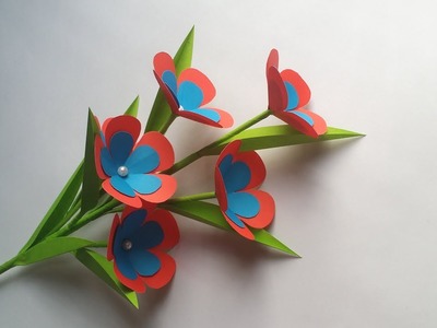 DIY: Paper Flower Stick!! How to  Make Beautiful Paper Flower Stick for Home.Room Decoration!!!