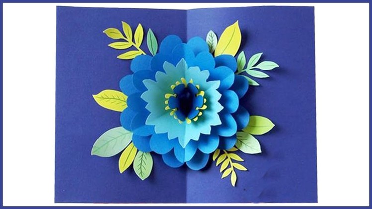 DIY Paper Flowers Greeting | How to make paper flowers | Paper flowers popup Card | diy flower