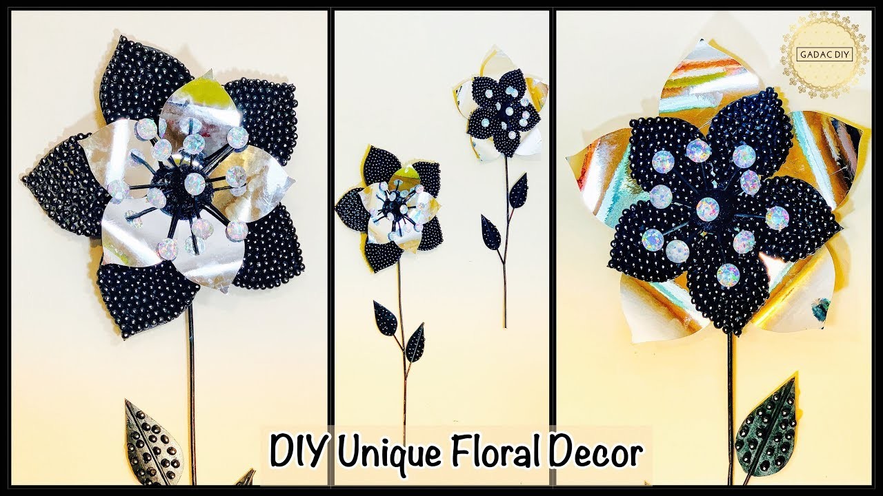 DIY Unique Floral Wall Decor| gadac diy| how to make wall hanging| craft ideas| diy projects| decor