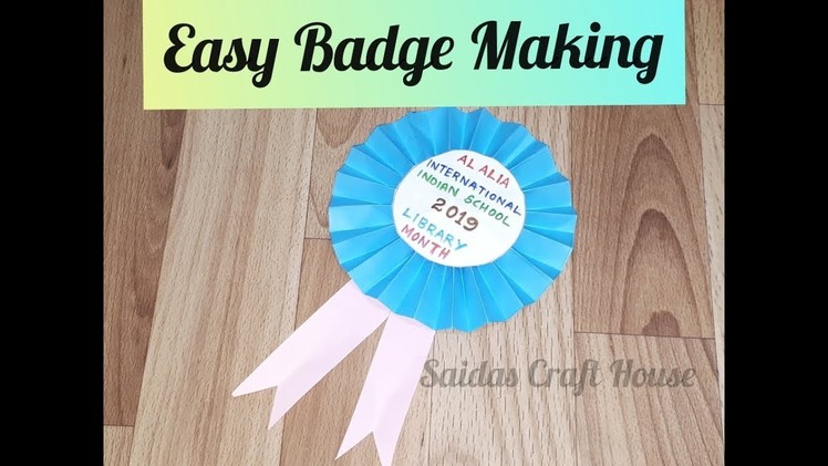 Easy Badge making#How To Make a Badge With Paper#School Library Day