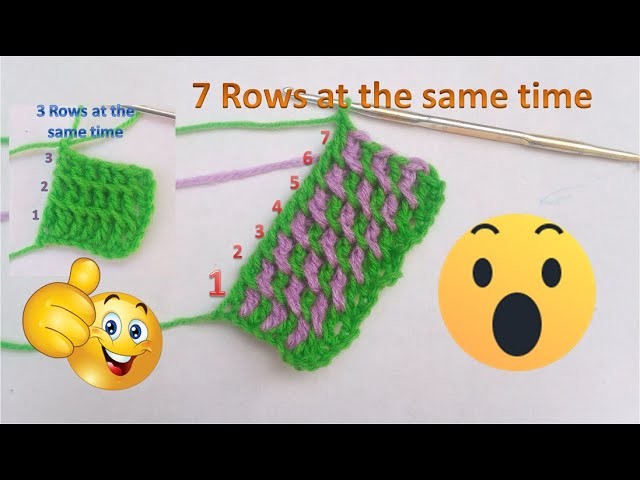 How to Crochet 3-7 rows or Multiple Rows at One Foundation Chain - Crochet 100