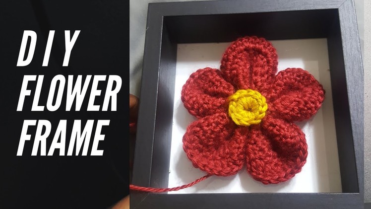 How To Crochet  Easy Flower Frame for Hanging. Decor | DIY Decor | DIY Decoration Frame #diyframe