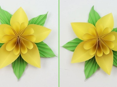 How to Fold Very Easy Paper Flowers Not Origami - Easy Paper Flower Craft Ideas 2019