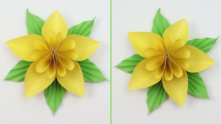 How to Fold Very Easy Paper Flowers Not Origami - Easy Paper Flower Craft Ideas 2019