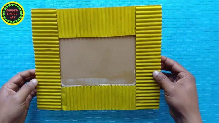 How to Make a Unique Photo Frame at home. Cardboard Photo Frame. Out Of Waste. Room decor idea