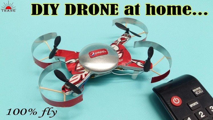 How to make Amazing Drone toy at home | 100% fly