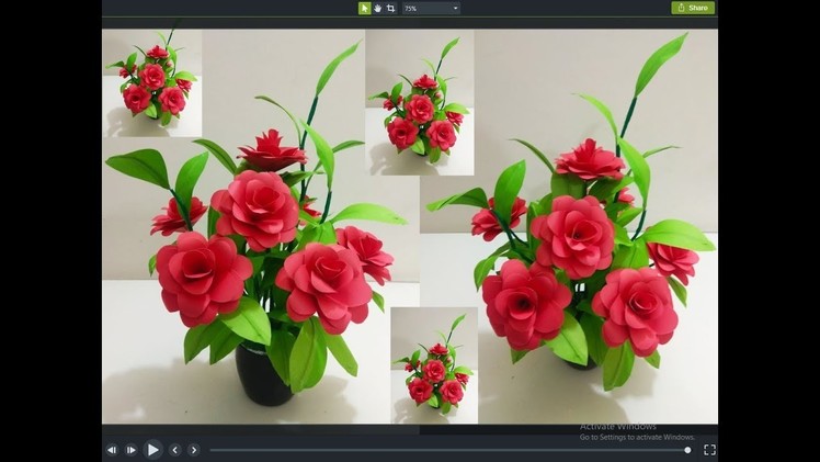 How To make Beautiful Paper Flower Bouquet ||New Design Paper  Guldasta Flower vase|| Rose Guldasta.