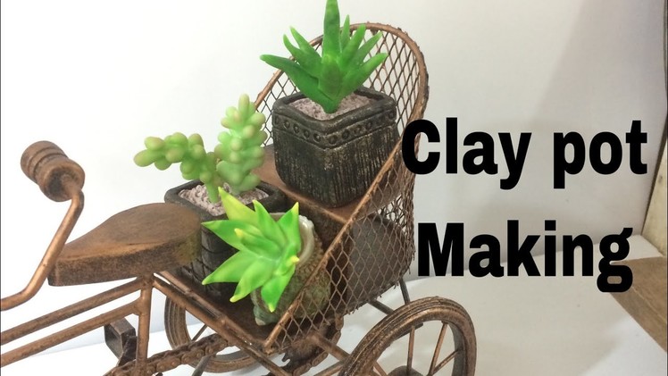 How to make clay decorating pot. ঘর সাজানোর  জিনিস