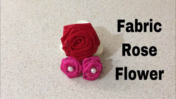 How to make fabric roses. easy rose making fabric and ribbon. সাধারন কাপড় দিয়ে ফুল তৈরীর পদ্ধতি