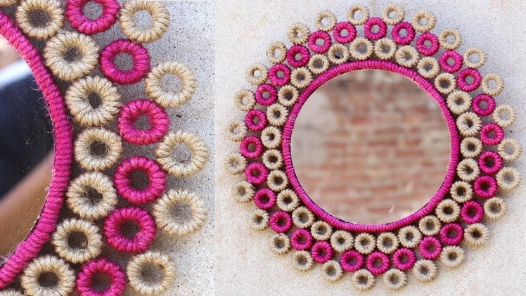 How to Make Jute Rope Wall Hanging Mirror | Entryways Wall Hanging Mirror Decor