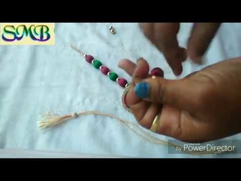 How to make silk thread necklace at home!रेशमी धागे से नैकलेस बनायें