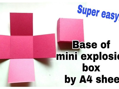 How to make the base of mini explosion box by using A4 sheet. simple and easy way
