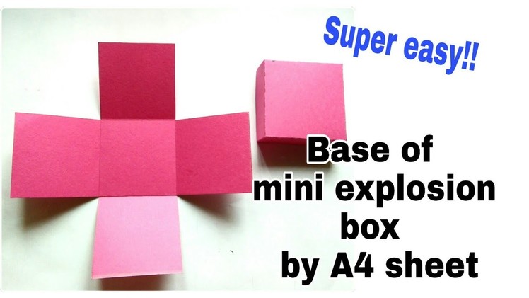 How to make the base of mini explosion box by using A4 sheet. simple and easy way
