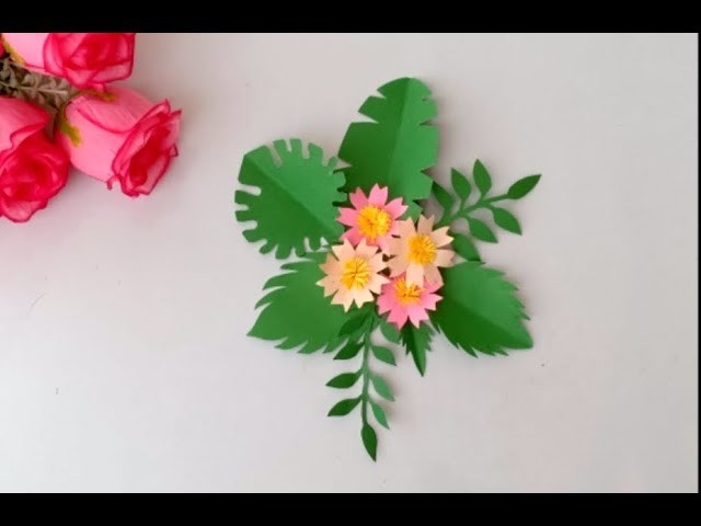 Most requested video. How to make DIY PAPER LEAVES |  DIFFERENT LEAF CUTTING DESIGN IDEAS