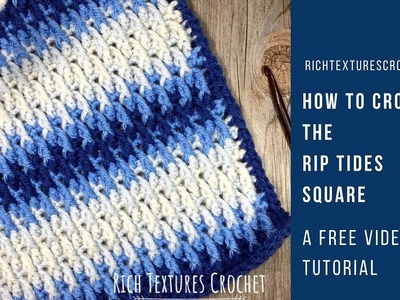 The Rip Tides Afghan Square - Crochet Pattern