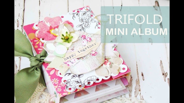 Trifold Mini Album. Album Trifold Scrapbook Tutorial SCRAPBOOKING Scrap Queens | Iralamija