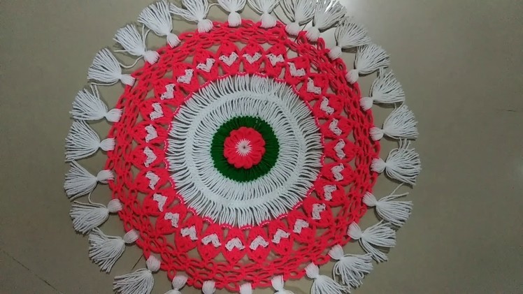 U pin design crochet pattern tablecloth