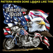 CRAFTS American Pride MotorCycle Cross Stitch Pattern***LOOK***Buyers Can Download Your Pattern As Soon As They Complete The Purchase